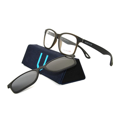 JEANS CLUB Classic Square Big Frame Optical Glasses Frames With Polarized Driving Outdoor Sport  Glasses