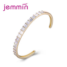 Load image into Gallery viewer, Fashion Glittering Wholesale Price Design Gold Different Color Cubic Zirconia Bracelet For Women Wedding Jewelry