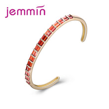 Load image into Gallery viewer, Fashion Glittering Wholesale Price Design Gold Different Color Cubic Zirconia Bracelet For Women Wedding Jewelry