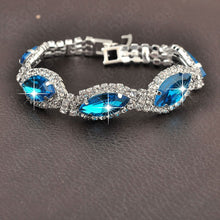 Carica l'immagine nel visualizzatore di Gallery, Hot Sell European Style 925 Sterling Silver Clear Exquisite Cubic Zirconia Charm Bracelet for Women 4 Color Jewelry