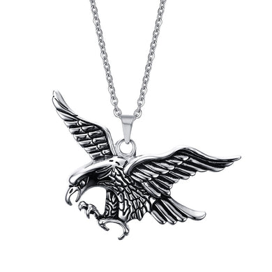 Brand Fashion stainless steel Novelty Eagle Pendant Necklace for Men Male Chain Jewelry