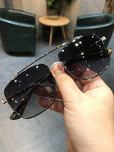 Load image into Gallery viewer, JIANDAN 2023  Sunglasses Retro Men And Women Drive Fish Double Bridge Big Face Without Make up Anti Uv Toad Lens