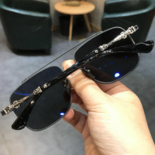 Load image into Gallery viewer, JIANDAN 2023  Sunglasses Retro Men And Women Drive Fish Double Bridge Big Face Without Make up Anti Uv Toad Lens