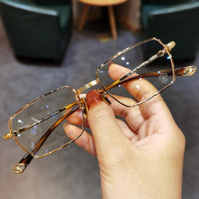 Carica l&#39;immagine nel visualizzatore di Gallery, JIANDAN Anti-blue Glasses Frame Men And Women Personality Business Square Ultralight Myopia Prescription Lens