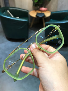 JIANDAN Men And Women Retro Big Frame Korean Version Double Beam Big Face Anti-Blue Light Tide Style Eyeglass Frame
