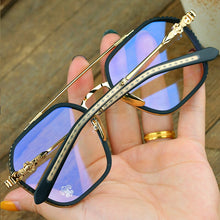 Carica l&#39;immagine nel visualizzatore di Gallery, JIANDAN Men And Women Retro Big Frame Korean Version Double Beam Big Face Anti-Blue Light Tide Style Eyeglass Frame