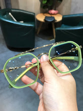 Carica l&#39;immagine nel visualizzatore di Gallery, JIANDAN Men And Women Retro Big Frame Korean Version Double Beam Big Face Anti-Blue Light Tide Style Eyeglass Frame