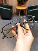 Load image into Gallery viewer, JIANDAN Myopia Glasses Revintage Men And Women Big Face Black Plate Titanium With Several Degrees Of Protection From Radiation