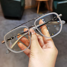 Load image into Gallery viewer, JIANDAN Myopia Glasses Revintage Men And Women Big Face Black Plate Titanium With Several Degrees Of Protection From Radiation