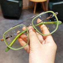 Load image into Gallery viewer, JIANDAN Myopia Glasses Revintage Men And Women Big Face Black Plate Titanium With Several Degrees Of Protection From Radiation