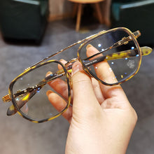 Load image into Gallery viewer, JIANDAN Myopia Glasses Revintage Men And Women Big Face Black Plate Titanium With Several Degrees Of Protection From Radiation