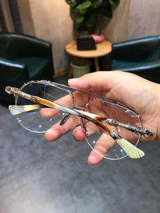 JIANDAN Tide Style Eyeglass Frame Retro Men And Women Super Light Big Frame Fat Widened Frame Anti-Blue Light Glasses