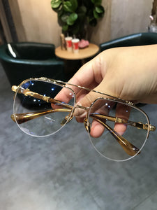 JIANDAN Tide Style Eyeglass Frame Retro Men And Women Super Light Big Frame Fat Widened Frame Anti-Blue Light Glasses