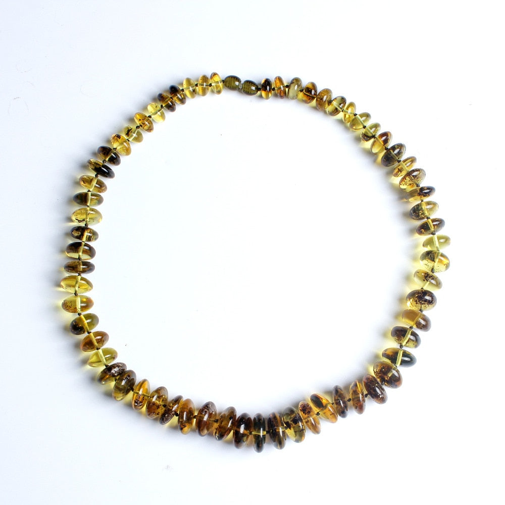 Natural beeswax Necklaces Sterling silver original DIY authentic Baltic Amber hand string of a map of a gift certificate