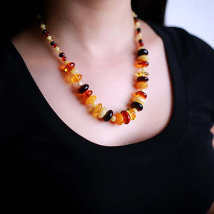 offer 100% natural amber necklace design of Lithuania square turbot Europe Baltic beeswax flower Pojinpo