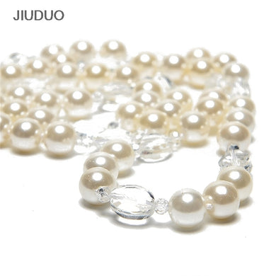 gioielli Collana di perle classiche Collana di perle naturali Catene di moda per donne Gioielli di perle popolari per collana 