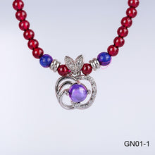 Carica l'immagine nel visualizzatore di Gallery, gioielli Lusso genuino Stili multipli Squisito braccialetto di granato per donna combinazione di gioielli di granato di braccialetti 