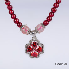 Carica l'immagine nel visualizzatore di Gallery, gioielli Lusso genuino Stili multipli Squisito braccialetto di granato per donna combinazione di gioielli di granato di braccialetti 