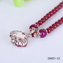 Carica l'immagine nel visualizzatore di Gallery, gioielli Lusso genuino Stili multipli Squisito braccialetto di granato per donna combinazione di gioielli di granato di braccialetti 