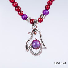 Carica l'immagine nel visualizzatore di Gallery, gioielli Lusso genuino Stili multipli Squisito braccialetto di granato per donna combinazione di gioielli di granato di braccialetti 