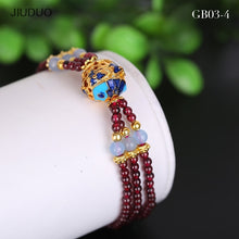 Load image into Gallery viewer, jewelry Multiple styles Exquisite garnet bracelet for women Three chain combination garnet jewelry of bracelets