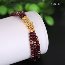 Load image into Gallery viewer, jewelry Multiple styles Exquisite garnet bracelet for women Three chain combination garnet jewelry of bracelets