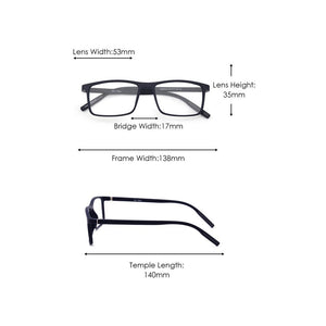 JM TR90 Square Glasses Frame for Women Men MZ0608