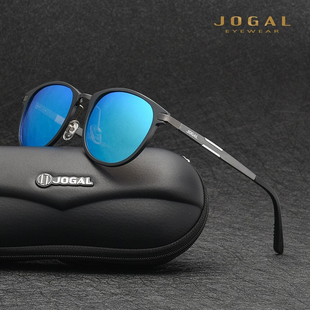 JOGAL Full Rim Sunglasses Men's Cool Polarized Classic Sun glasses Man Coating Lens Driving Male Shades 8801