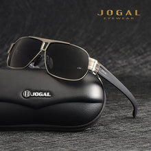Load image into Gallery viewer, JOGAL Full Rim Sunglasses Men&#39;s Gold Color Polarized Classic Sun glasses Man Coating Lens Driving Male Shades 8516