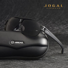 Load image into Gallery viewer, JOGAL Full Rim Sunglasses Men&#39;s Gold Color Polarized Classic Sun glasses Man Coating Lens Driving Male Shades 8516