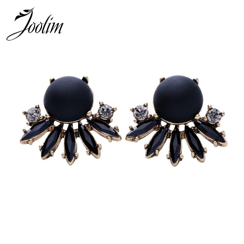Jewelry Wholesale/Black Fanned Piercing Earring Fashion Jewelry Party Accessories Women Gift Dropshipping
