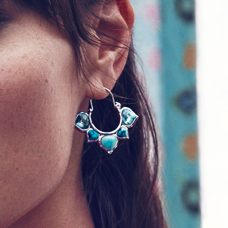 Jewelry Wholesale/ Blue Turkish Earring Fashion Jewelry Christmas Earring Statement