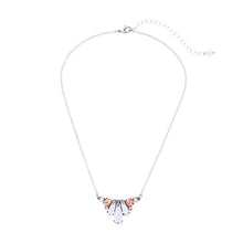 Load image into Gallery viewer, Pink Clear Crystal Pendant Necklace Delicate Necklace