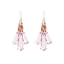 Load image into Gallery viewer, Pink Clear Crystal Pendant Necklace Delicate Necklace