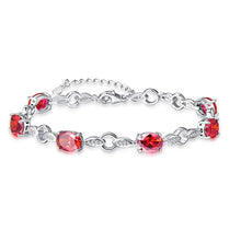 Carica l'immagine nel visualizzatore di Gallery, Braccialetti con ciondoli a forma di foglia d'argento genuini S925 in pietra creata Bracciale in argento sterling 925 per gioielli da donna per la festa nuziale 