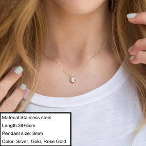 Minimalist Choker Chain Necklace For Women Classic 316L Stainless Steel Necklaces Jewelry Wholesale/Dropshipping