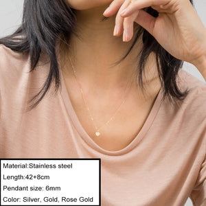 Minimalist Choker Chain Necklace For Women Classic 316L Stainless Steel Necklaces Jewelry Wholesale/Dropshipping