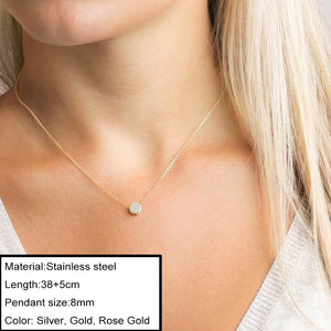 Minimalist Choker Chain Necklace For Women Classic 316L Stainless Steel Necklaces Jewelry Wholesale/Dropshipping