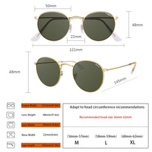 Load image into Gallery viewer, JULI Classic Round Sunglasses for Men Women UV400 Protection Glass Len  Gafas De Sol 8802