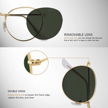 Load image into Gallery viewer, JULI Classic Round Sunglasses for Men Women UV400 Protection Glass Len  Gafas De Sol 8802