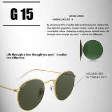 Load image into Gallery viewer, JULI Classic Round Sunglasses for Men Women UV400 Protection Glass Len  Gafas De Sol 8802
