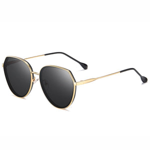 JULI Round Polarized Sunglasses for Women Men  Designer Gradient Lens Sun Glasses Female UV Protect Gafas de Sol 8073