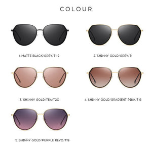 JULI Round Polarized Sunglasses for Women Men  Designer Gradient Lens Sun Glasses Female UV Protect Gafas de Sol 8073