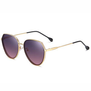 JULI Round Polarized Sunglasses for Women Men  Designer Gradient Lens Sun Glasses Female UV Protect Gafas de Sol 8073