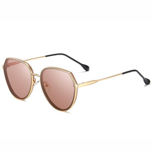 JULI Round Polarized Sunglasses for Women Men  Designer Gradient Lens Sun Glasses Female UV Protect Gafas de Sol 8073