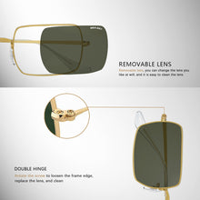 Load image into Gallery viewer, JULI Square Sunglasses for Men Women UV400 Protection Glass Len  Gafas De Sol 8804