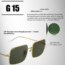 Load image into Gallery viewer, JULI Square Sunglasses for Men Women UV400 Protection Glass Len  Gafas De Sol 8804