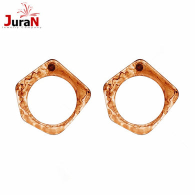 Brand Hot Resin Earrings Fashion Simple Punk Geometric Square Fan Shape Women Earrings Jewelry Bijoux