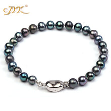 Carica l'immagine nel visualizzatore di Gallery, Peacock Green Multicolor Bracelet Natural Cultured Pearl Round Women Bracelet Mother bracelet Black bracelet