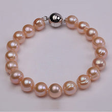 Carica l'immagine nel visualizzatore di Gallery, Pearl Braceletes for Women 8-13mm Pink Round Pearl Bracelet Jewelry 7.5